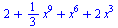 `+`(2, `*`(`/`(1, 3), `*`(`^`(x, 9))), `*`(`^`(x, 6)), `*`(2, `*`(`^`(x, 3))))
