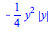 `+`(`-`(`*`(`/`(1, 4), `*`(`^`(y, 2), `*`(abs(y))))))